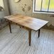 1950s pine and oak farmhouse table with multiple drawers