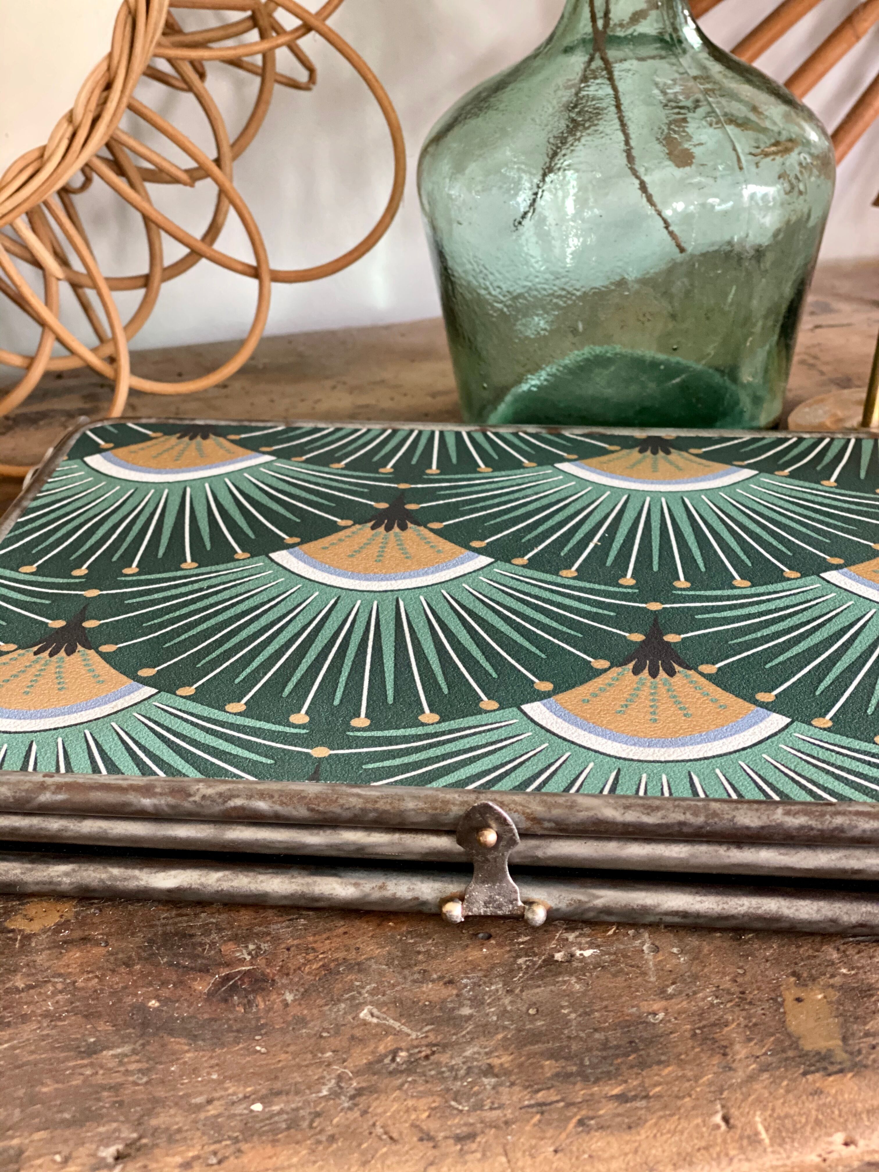 Vintage triptych barber mirror