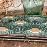 Vintage triptych barber mirror