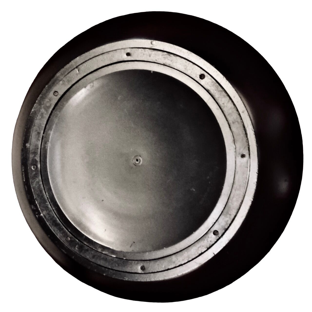 Side stool "ball" 1970s/80s in black lacquered resin