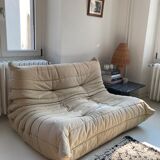 2-seater Sofa Togo Line Roset worn beige fabric