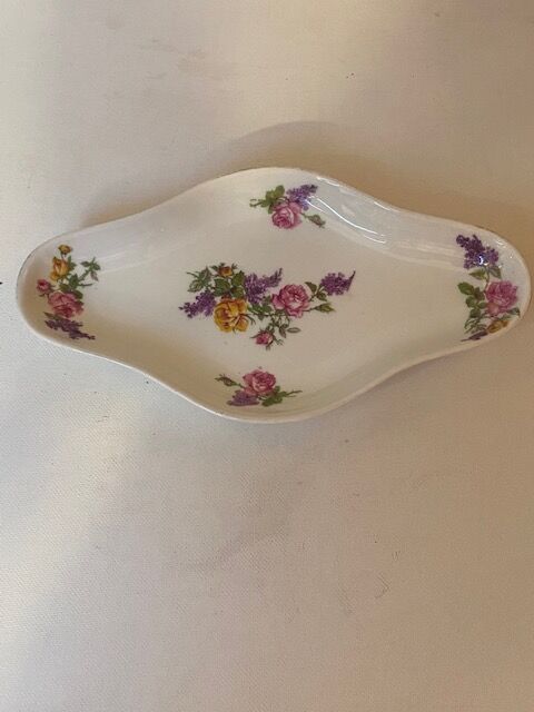 Flowered Ramequin, signed L.S. Limoges