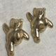 Solid brass panda-shaped wall hooks