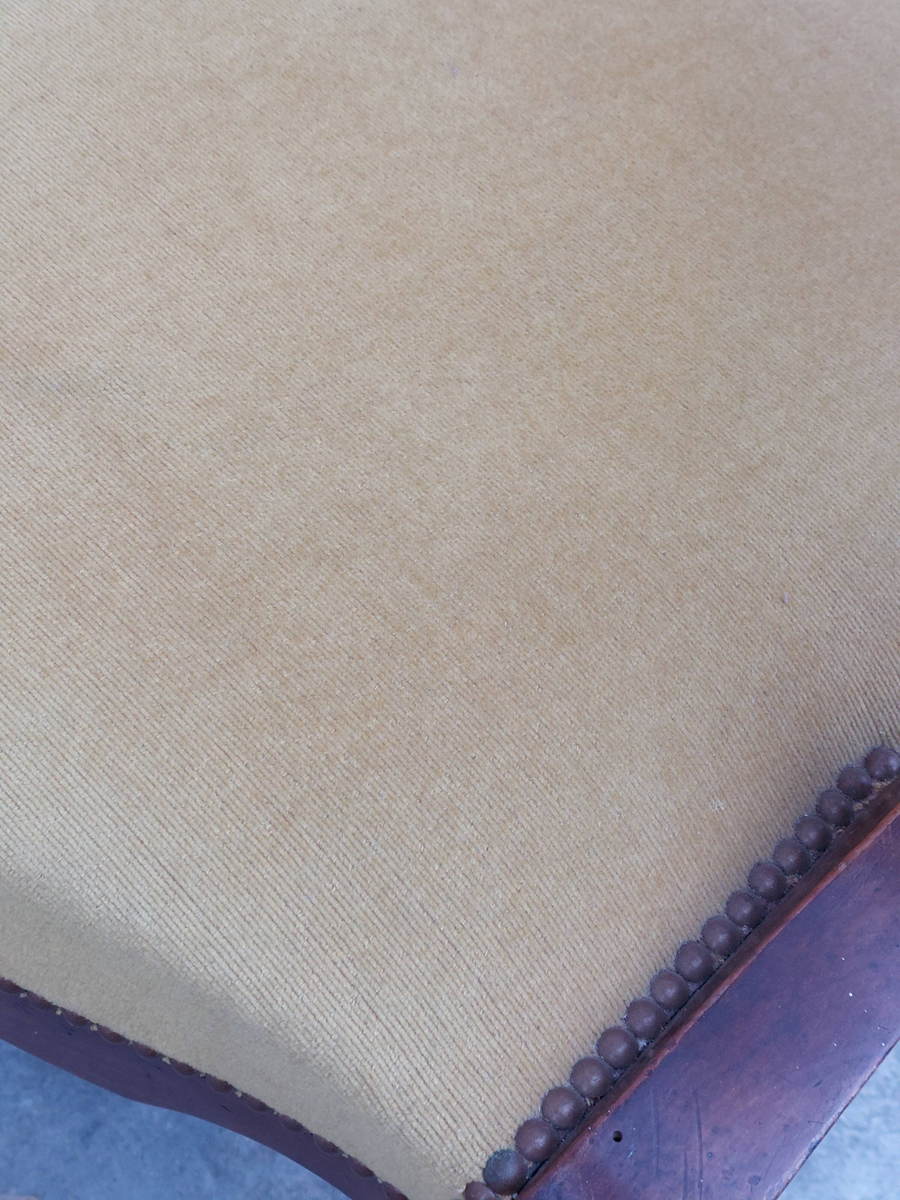 Louis Philippe office armchair in solid walnut