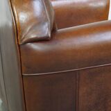 Large sheep leather design armchair