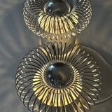 Pair of vintage design spring lamp wall lights from the 70s