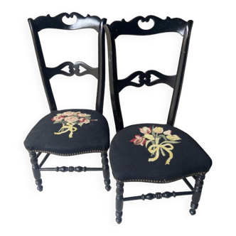 Pair of old nurse's chairs from the Napoleon III period