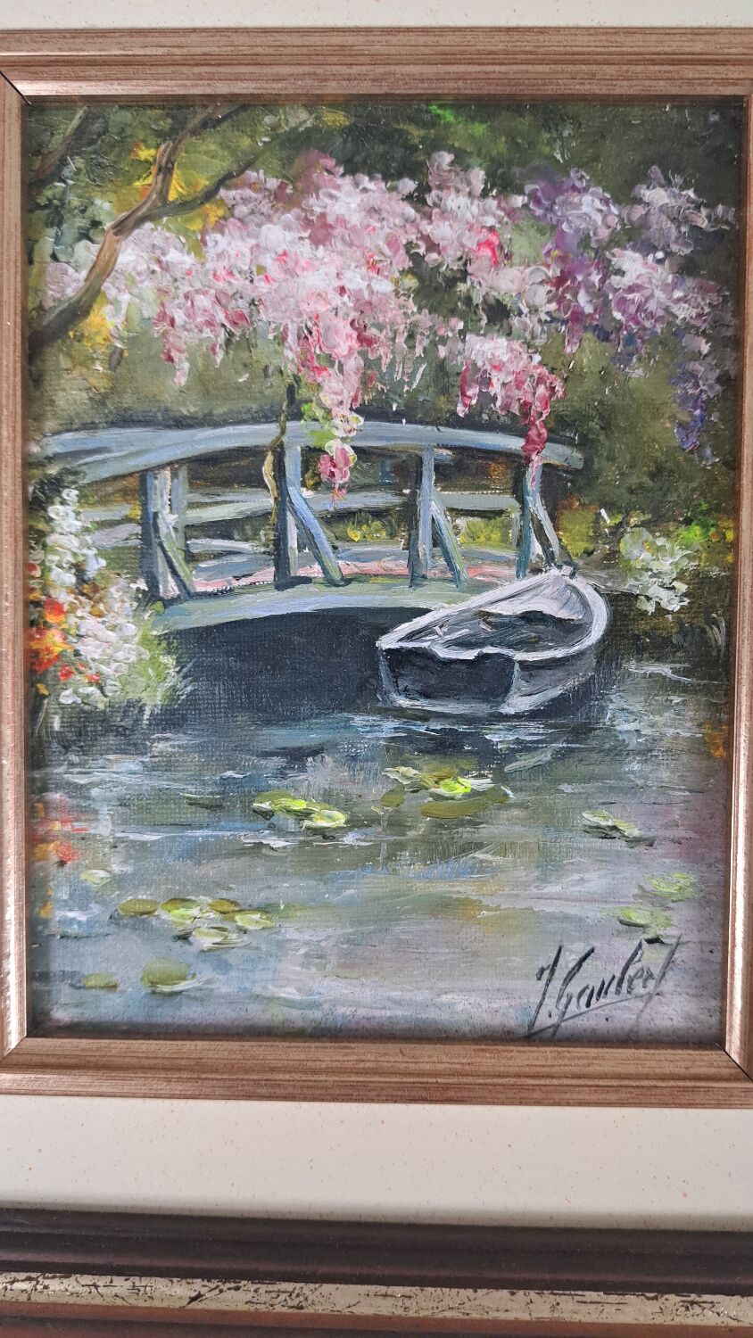 "Monet's Garden" painting by James Gaubert