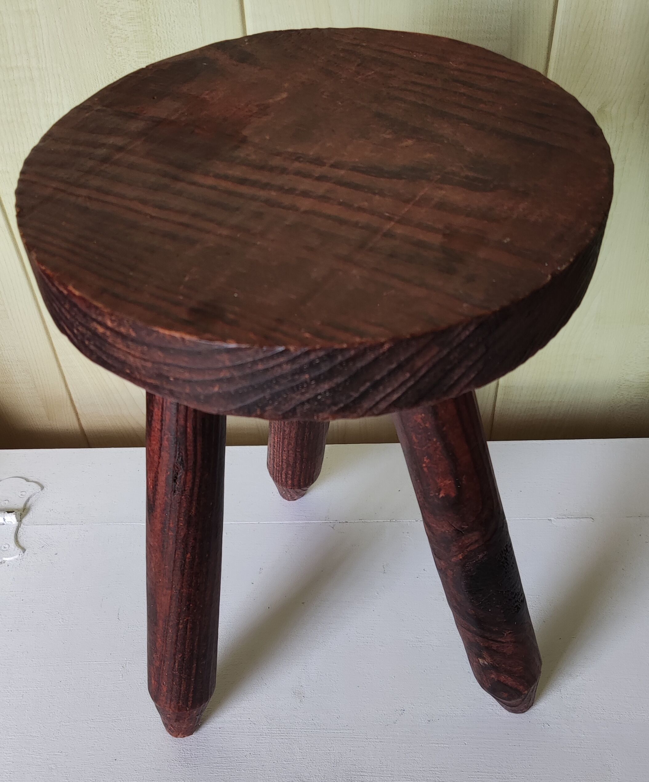 Rustic wooden stool