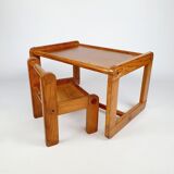 Children's pine desk and chair