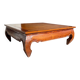 Teak coffee table in opium style.