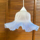 Old tosel suspension frosted blue glass vintage style #e469