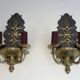 Pair of Art Deco wall sconces in the style of Jules Leleu.