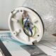 Ceiling light or wall light with cracked glass globe, 15 cm, porcelain rose.