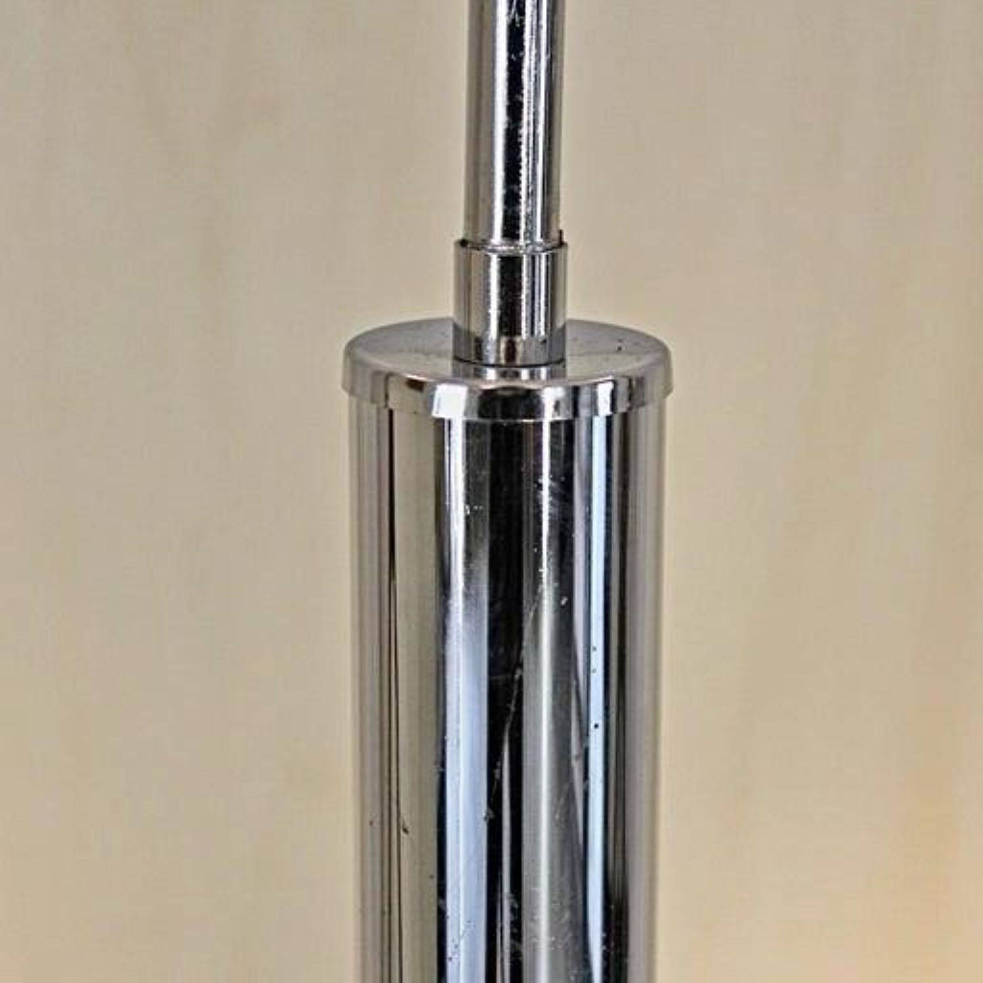 1970s Space Age Chromed Pendant Lamp attributed to AV Mazzega, Murano Glass