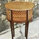 Chiffonier table or folding table in precious wood marquetry.