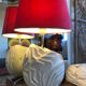 Lampe à poser design monteuse viva villa vintage céramique œuf strié