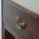 Antique French farmhouse table with two drawers and an extendable leaf.