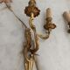 Brass candlestick wall lamps