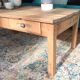 Vintage solid oak farmhouse coffee table 113x64