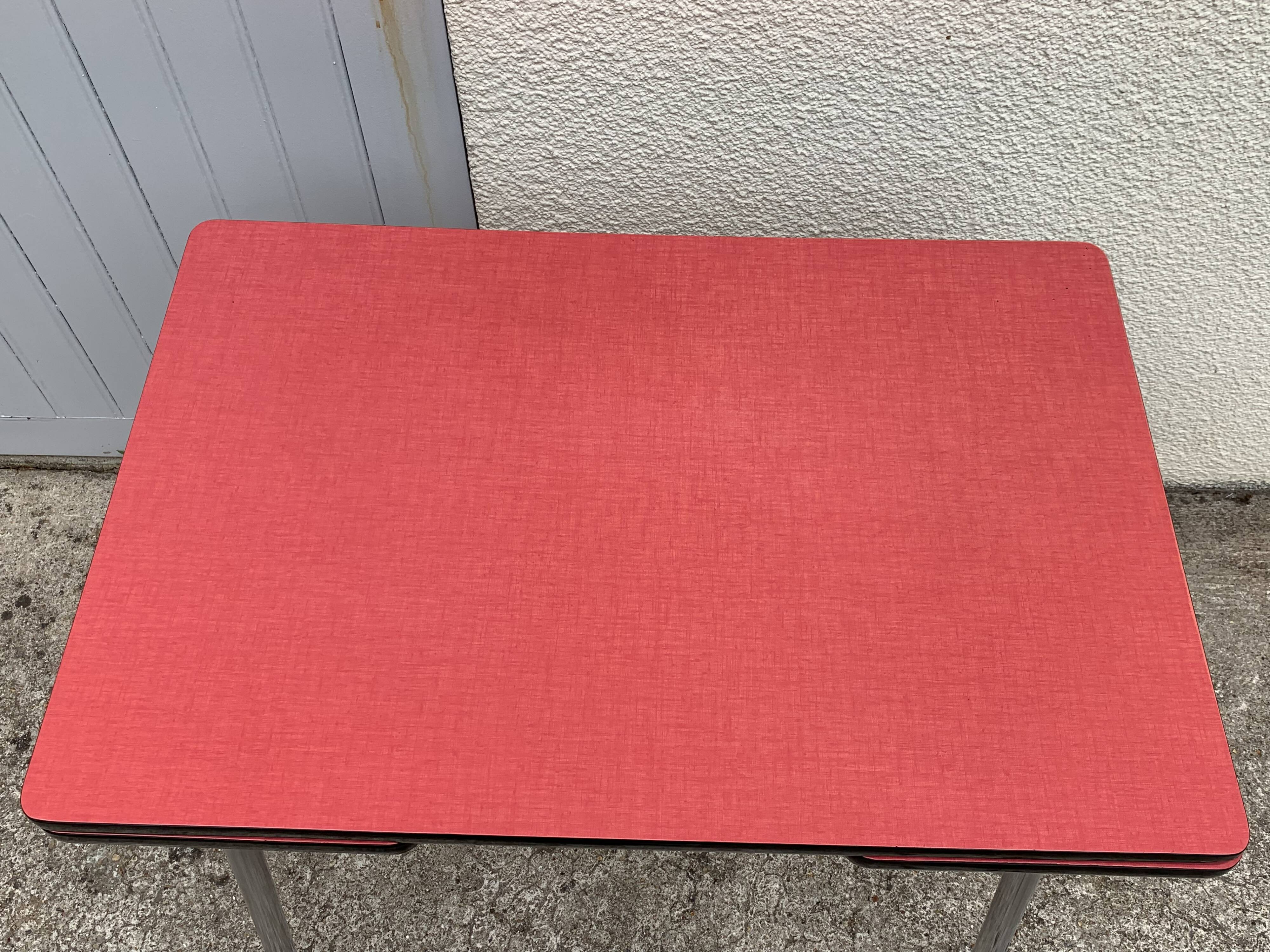 Red Formica table