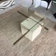 Artedi coffee table in travertine and glass 1970