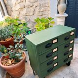 Industrial cabinet with drawers