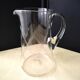 Water carafe, blown glass jug, engraved cross-hatched decoration