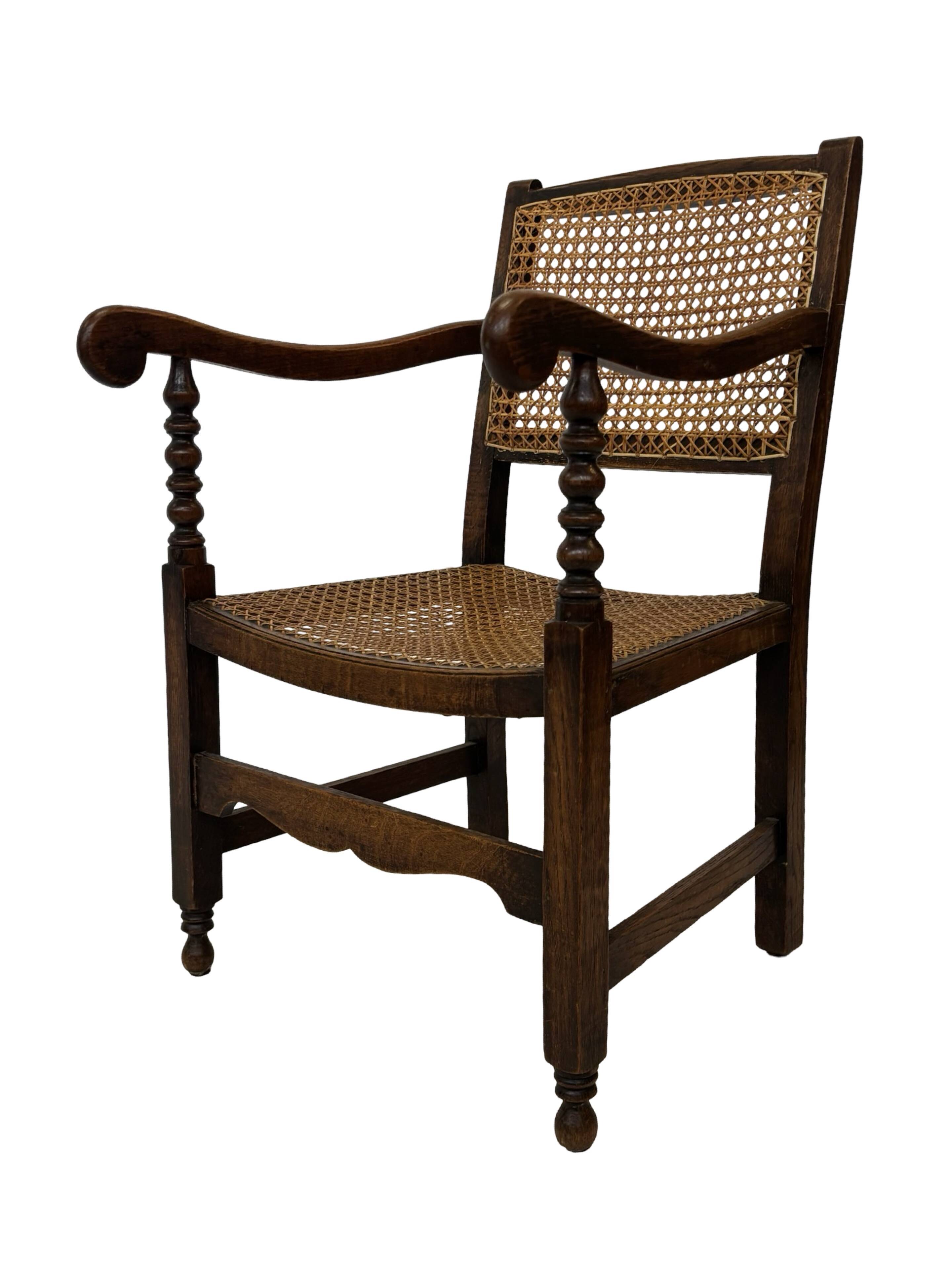 Art Deco chair minimalist oak wicker minimalist design