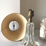 Lampe pied en cristal avec abat-jour