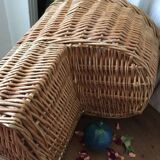 Staircase handcrafted wicker basket