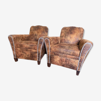 Pair of restored club chairs