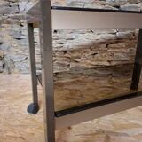 Title: "Chic" Trolley - Brushed Steel & Smoked Glass - Style G