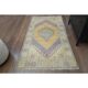 Vintage Turkish Oushak Handmade Wool Cotton Orange Area Rug 103x189