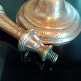 Chiseled candlestick in gilded bronze