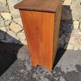 Old wooden bedside table