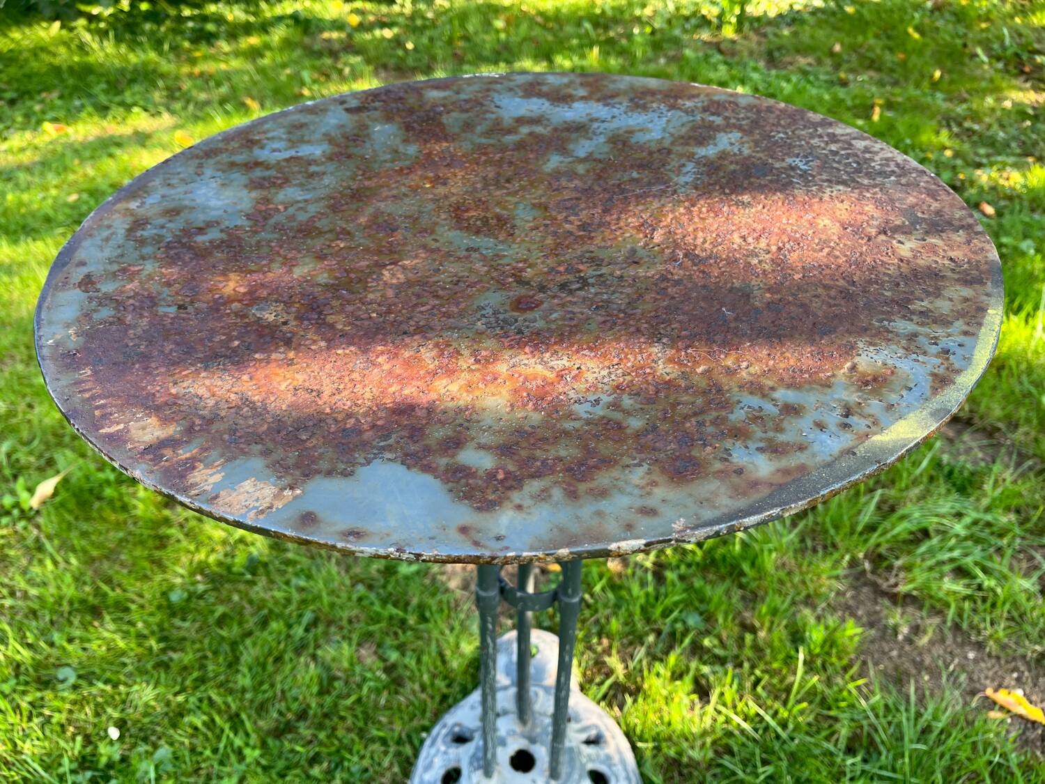 Small cast iron bistro table.