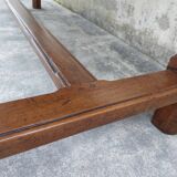 Rustic burgundy farm table 19th -1m80