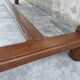 Rustic burgundy farm table 19th -1m80