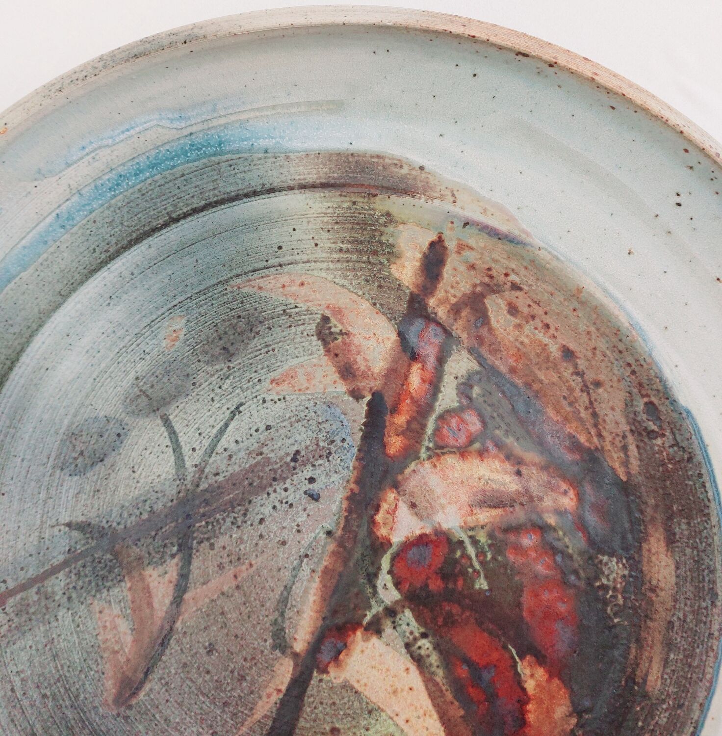 Large vintage stoneware tray