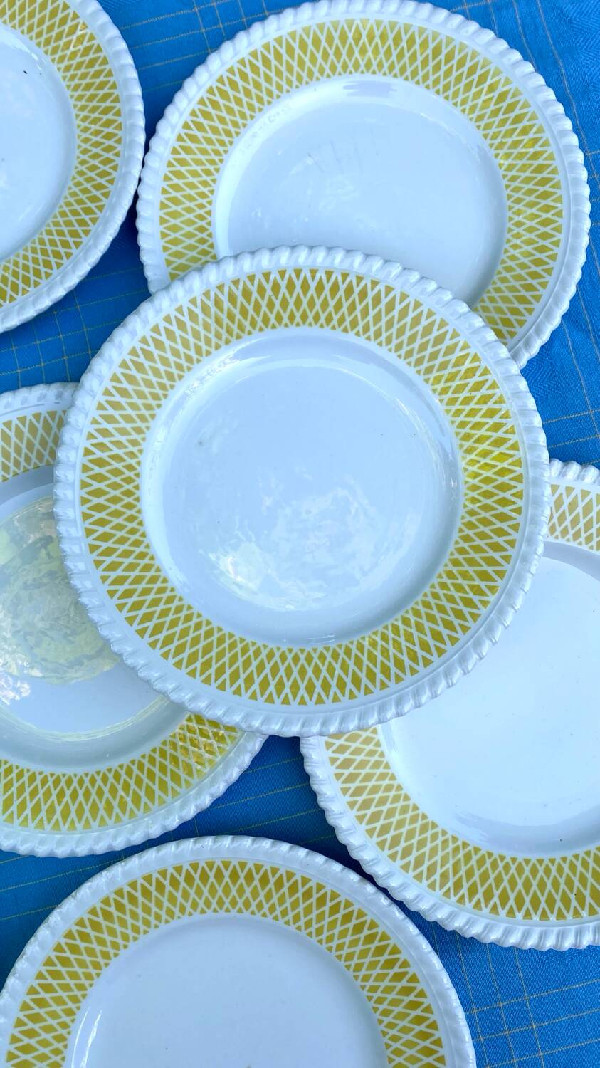 Assiettes à dessert, années 50-60