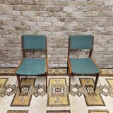Pair of 1960 teak scandinavian chairs