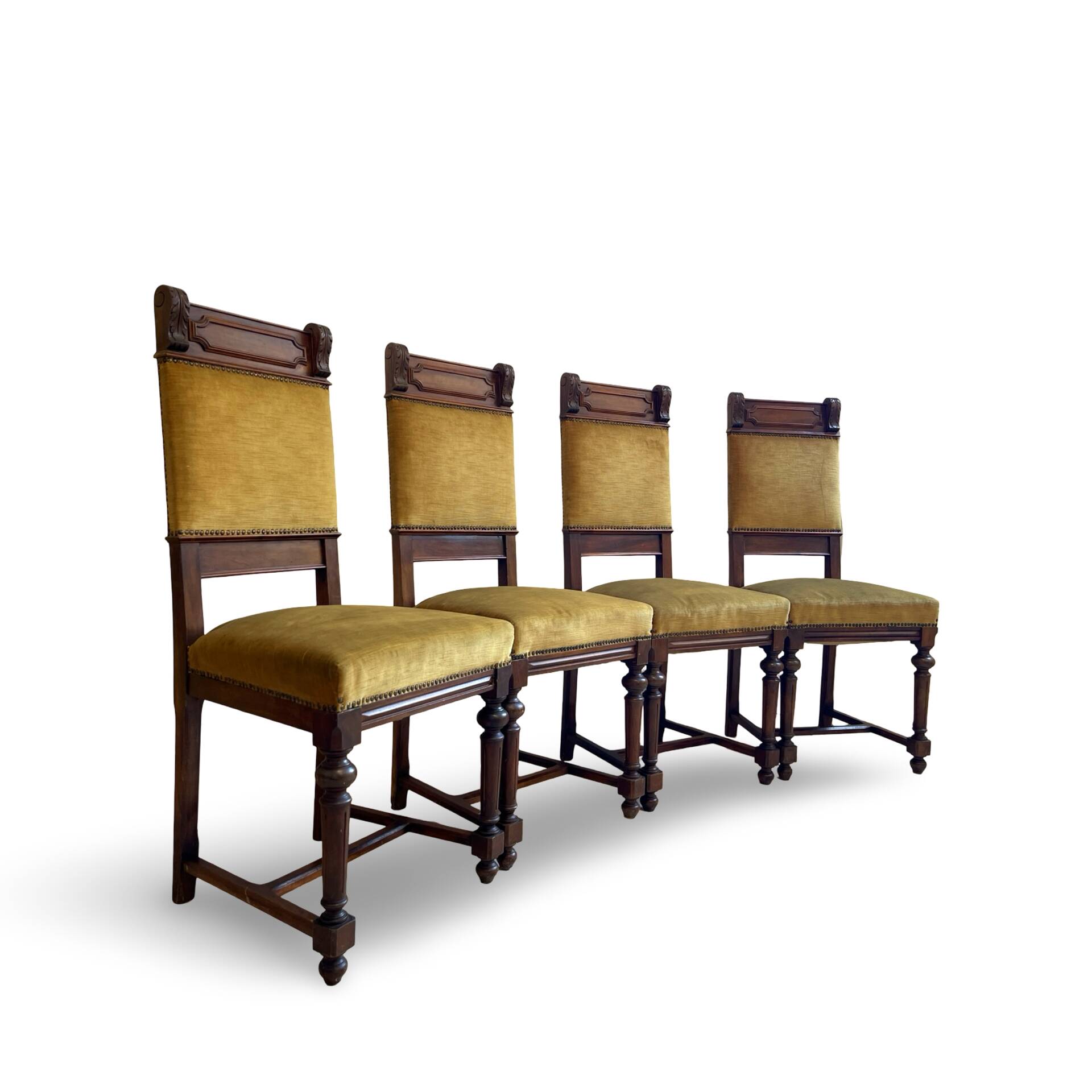 four Victorian dining chairs