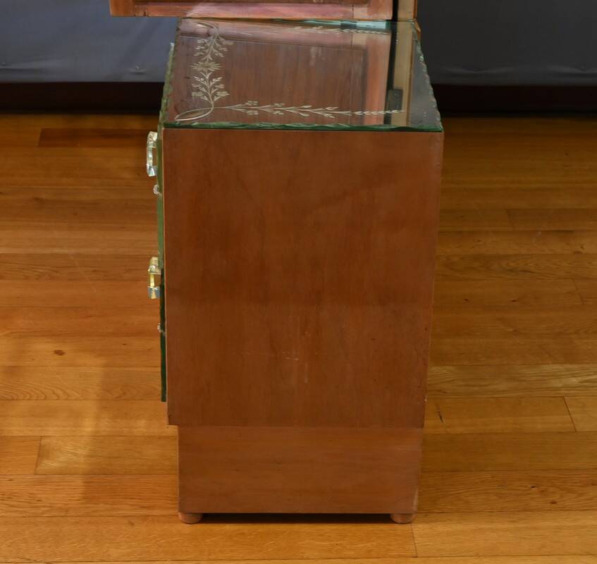 Fruitwood glass dressing table – 1950