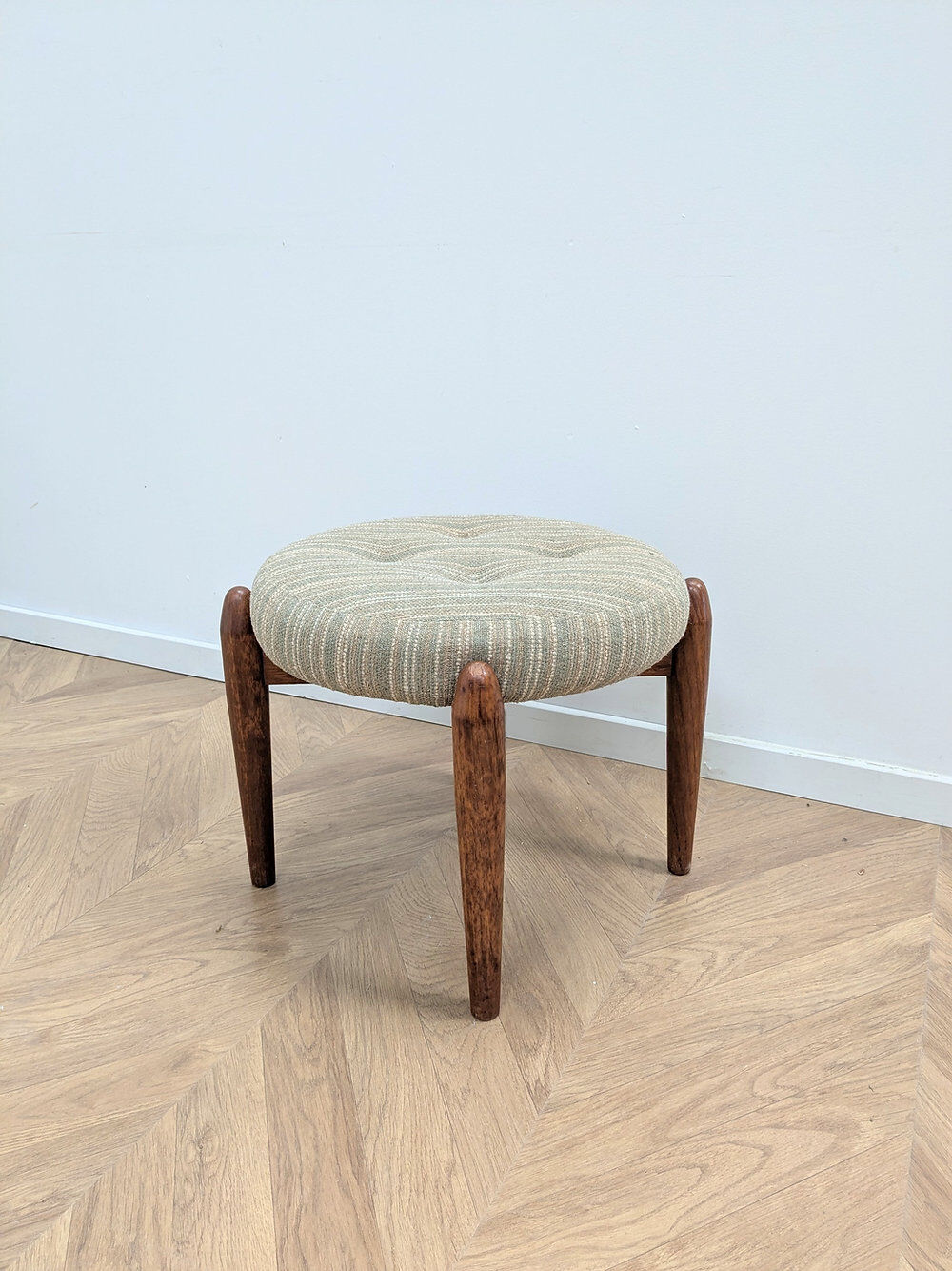Stool - vintage teak pouf from the 1960s