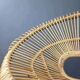 Rattan and metal armchair