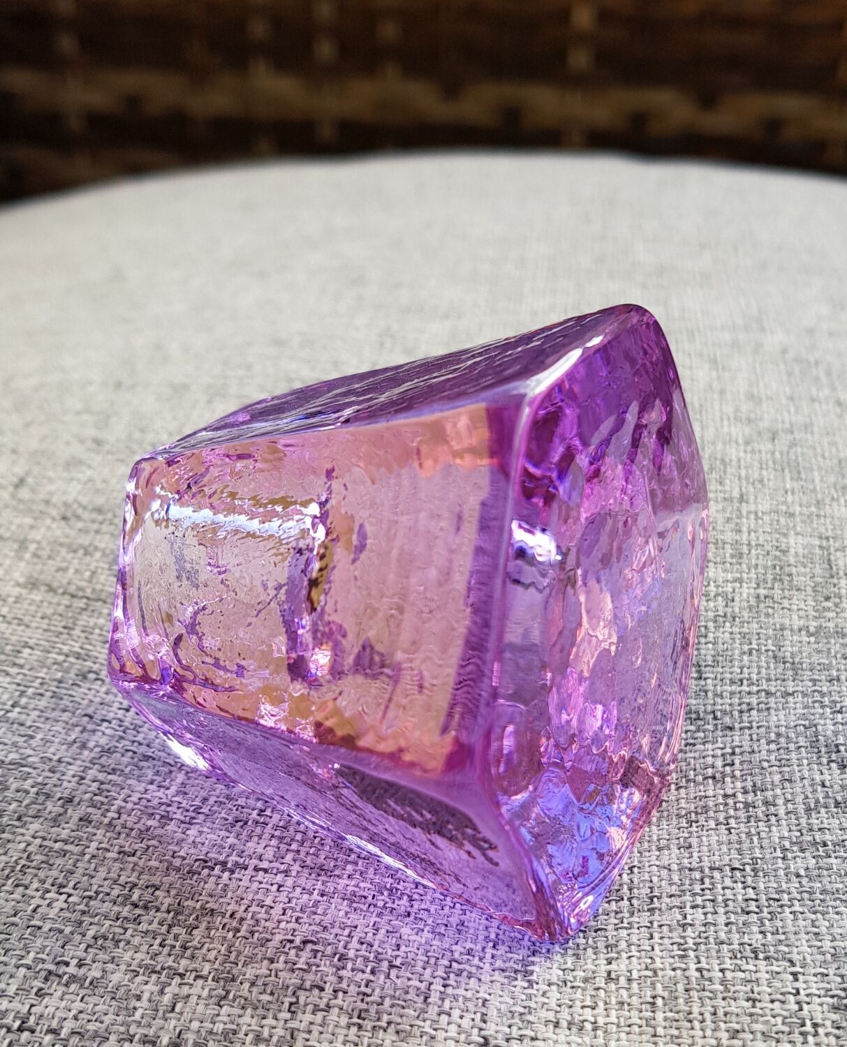 Swedish Konst Glashyttan Urshult glass candle holder