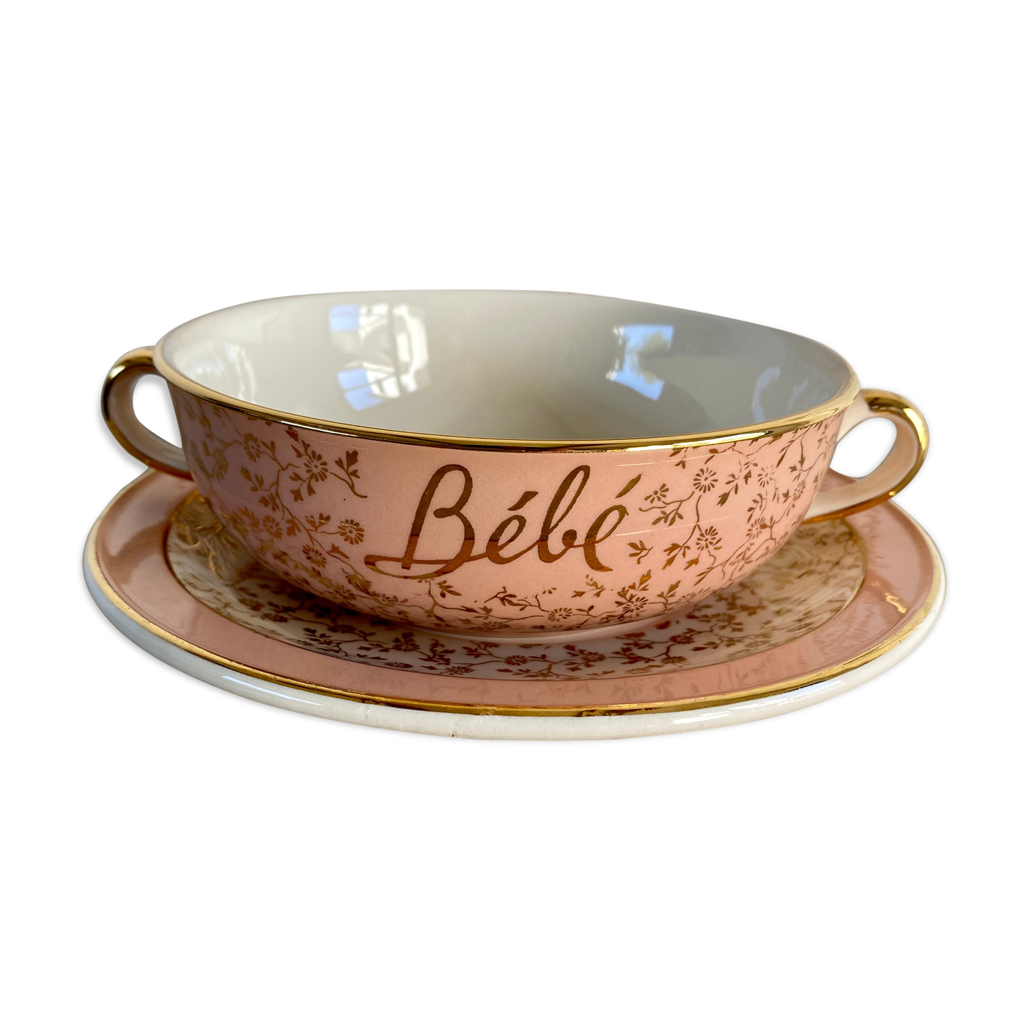 Baby handle bowl and saucer Villeroy and Boch model Santos