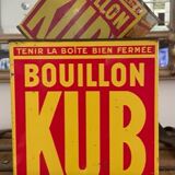 Duo of boxes Bouillon Kub metal 1950
