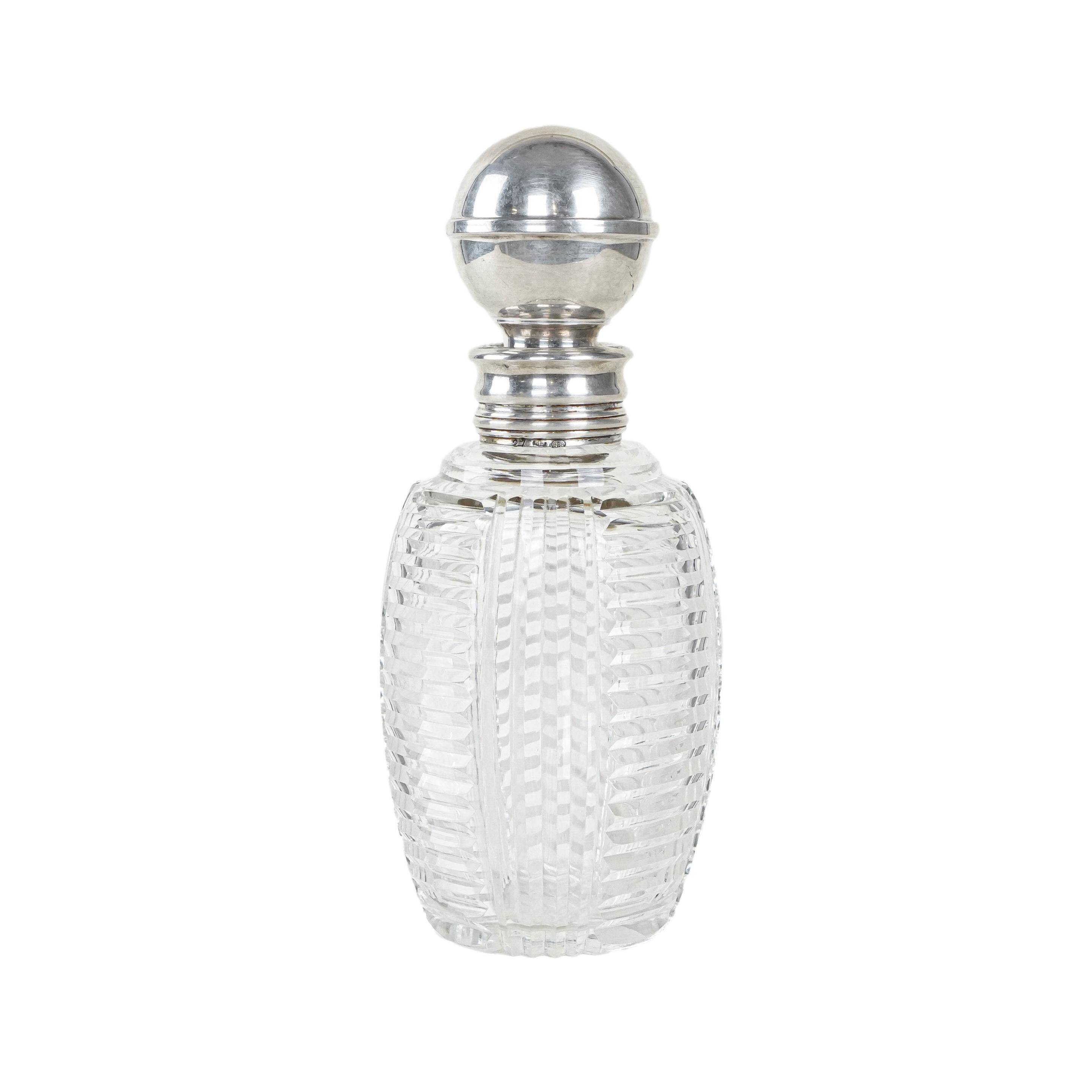 Crystal carafe, Italian design, 1970s, made in Italy